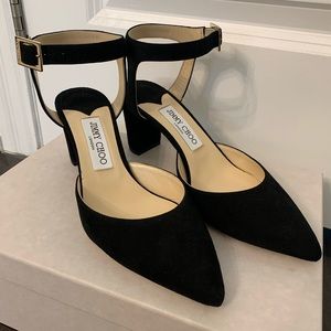 Jimmy Choo Kambree 65mm Black Suede Heels size 38.5